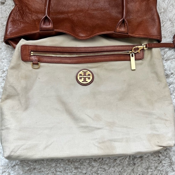 Vintage Tory Burch Brown Leather Tote Bag - Picture 12 of 14